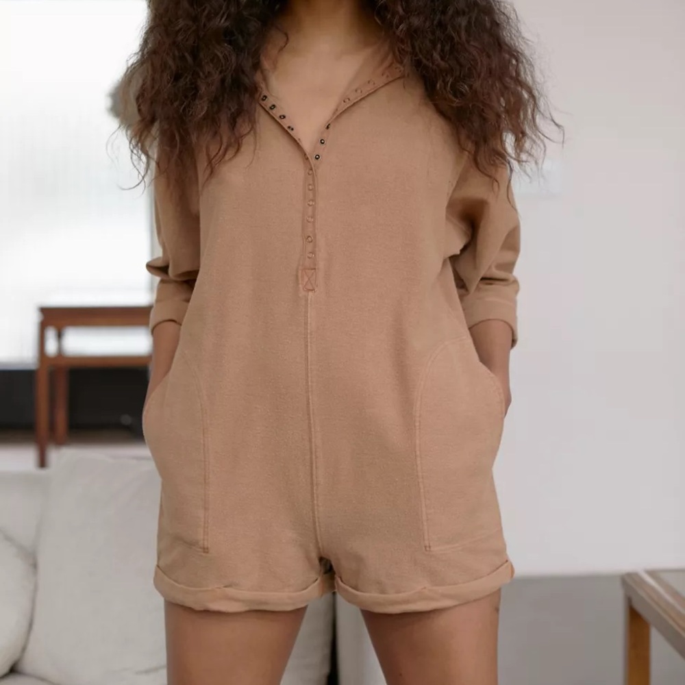 Urban outfitters tan Lounge Romper